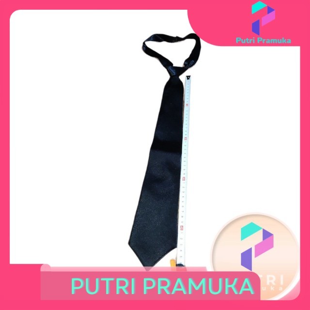Dasi Hitam Satin Slim Dov 2.5inc