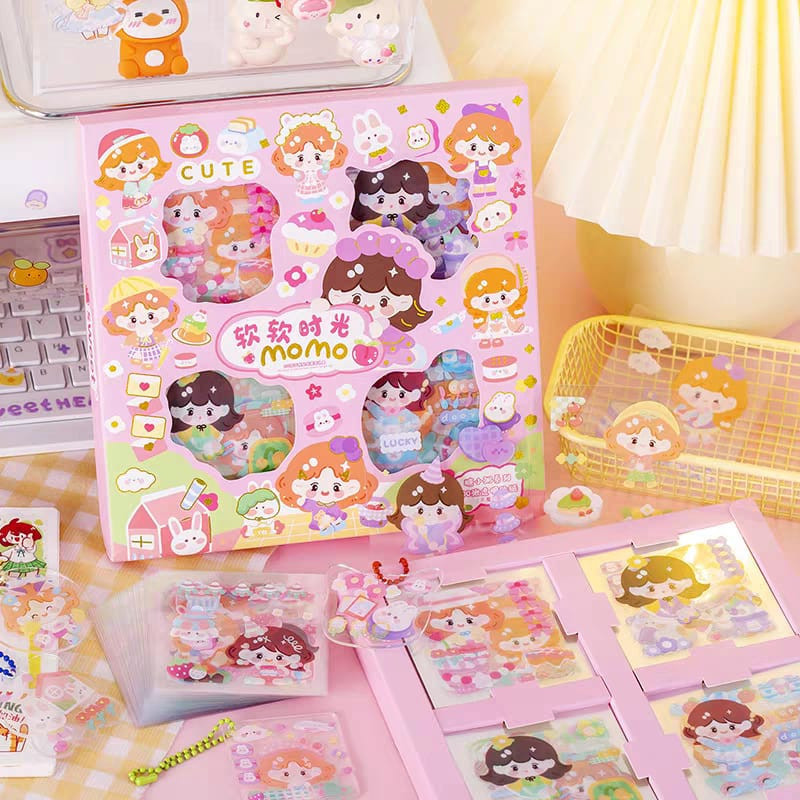 

(MI) Stiker 100 Lembar Kuromi Sanrio Melody Motif Kartun Warna Warni Bahan PVC Untuk Scrapbook Laptop Botol