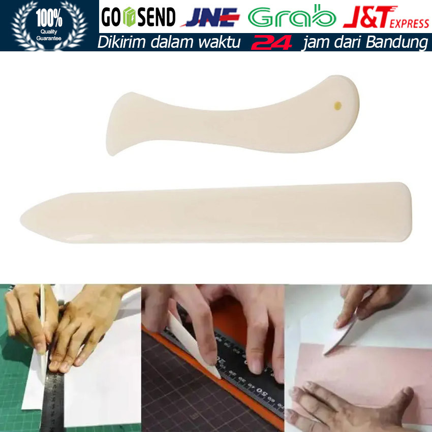 

2Pcs/Set Alat Pelipat Kertas Bone Folder / Alat Lipatan Kertas dan Kulit / Natural Bone Creaser untuk Scrapbook dan Kriya Kertas