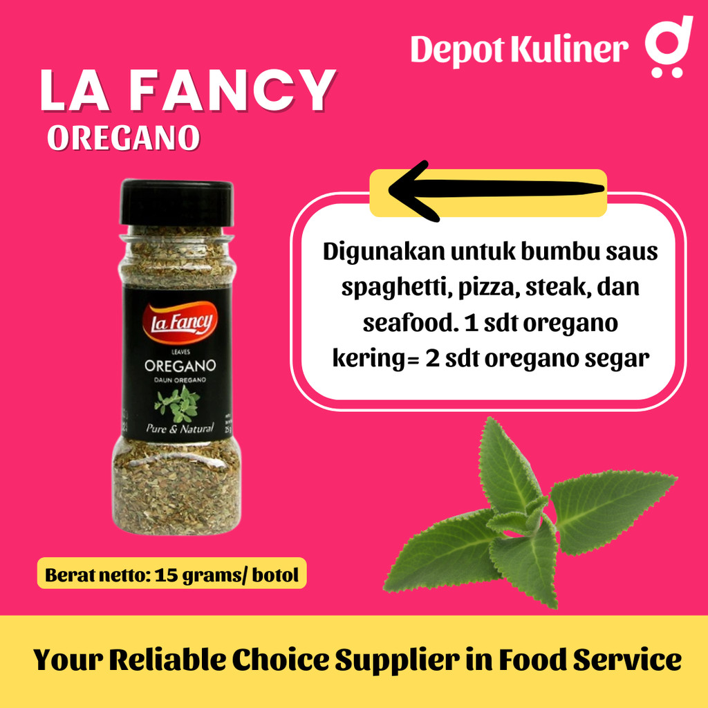 

La Fancy Foods Daun Oregano 100% Murni 15g