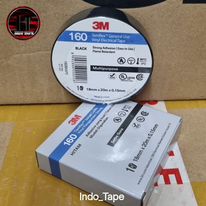 

Isolasi Listrik 3M 1500GU Electrical Tape / Isolasi Hitam / Tahan Api