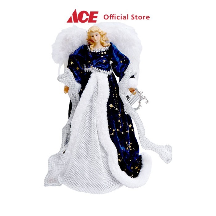 

Noelle 40 cm Hiasan Puncak Pohon Natal Christmas Angel - Biru/Putih Tree Top Dekorasi Pohon Natal Xmas Decoration Ornamen Hiasan Natal Pajangan Decor