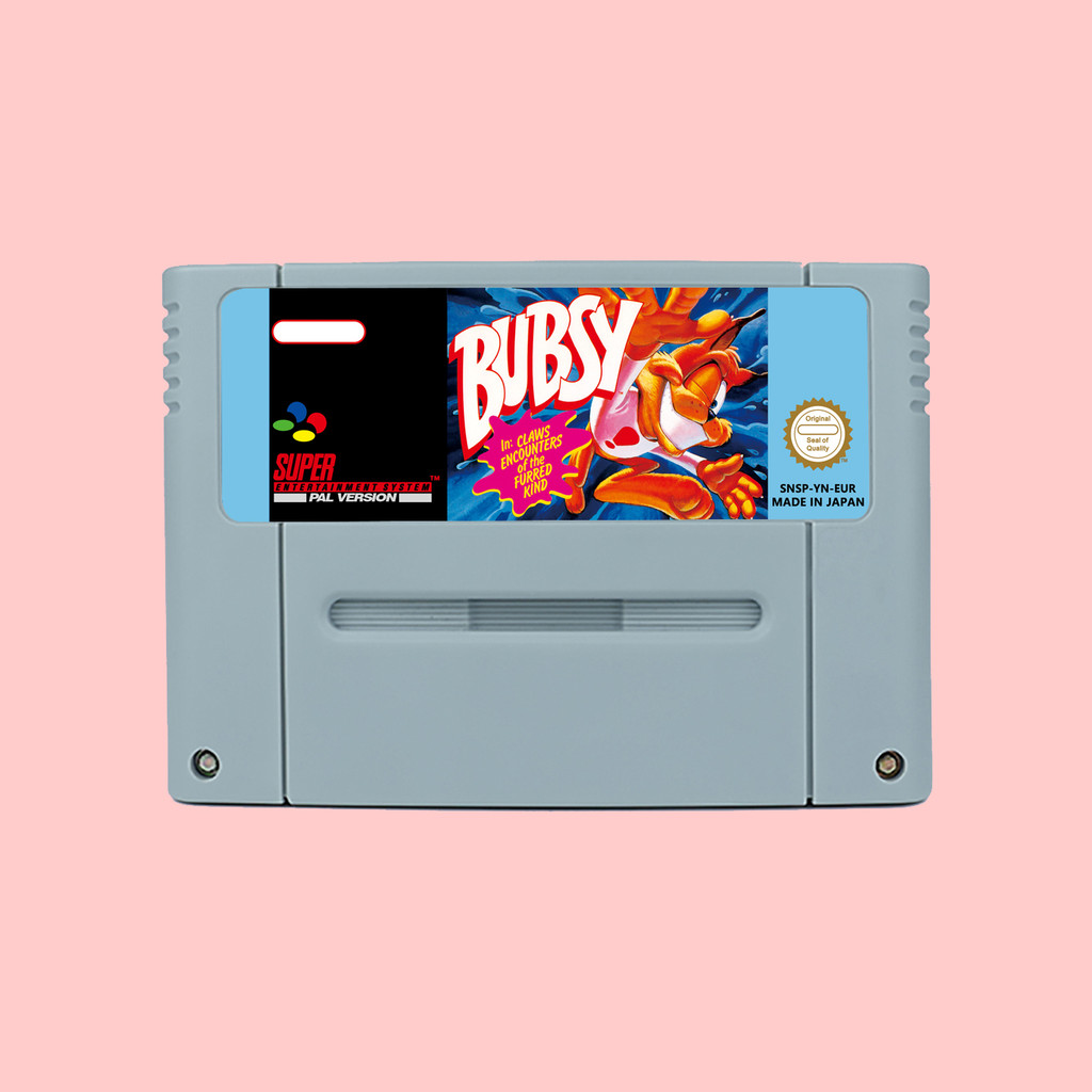 Bubsy in - Claws Encounters of the Furred Action Game Cartridge For SNES 16bit NTSC USA PAL EUR Game