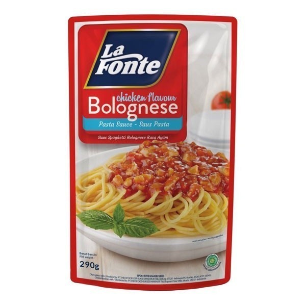 

HPM - LAFONTE SAUS SPAGHETTI BOLOGNESE RASA AYAM 290 GR - PASTA - AMR