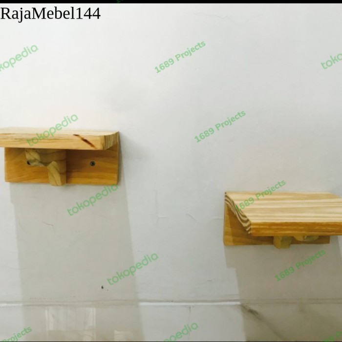 

Ambalan dinding kayu custom rak dinding pijakan loncatan kucing laris manis