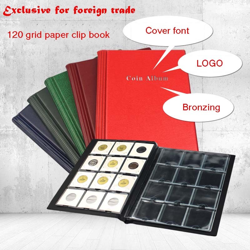 

PCCB High Quality Foreign Trade Special For 120 Grid Paper Clips Fit Cardboard Coin Holders Professional Coin Collection Book