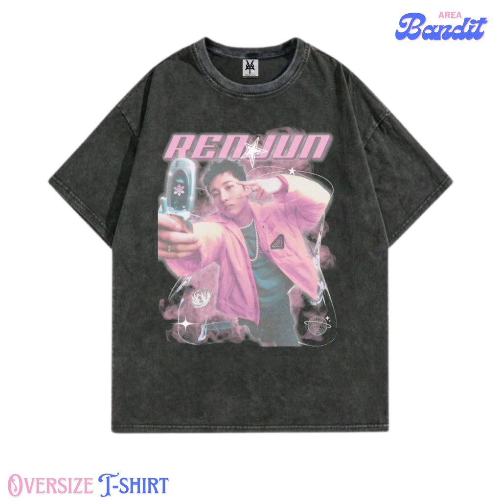Bandit Area "kaos Nct Dream renjun" Oversized T-shirt washing washed