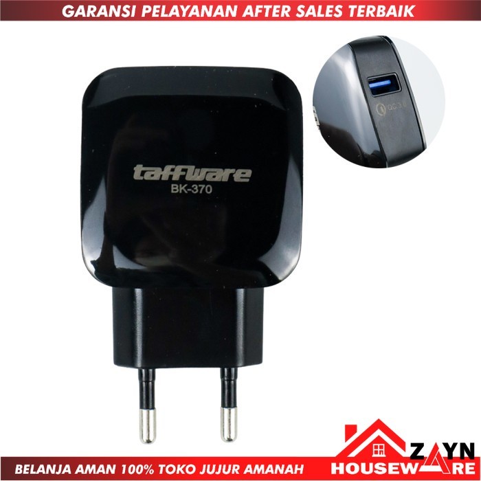 Taffware Wall Charger USB 1 Port QuickCharge 3.0 - BK-370