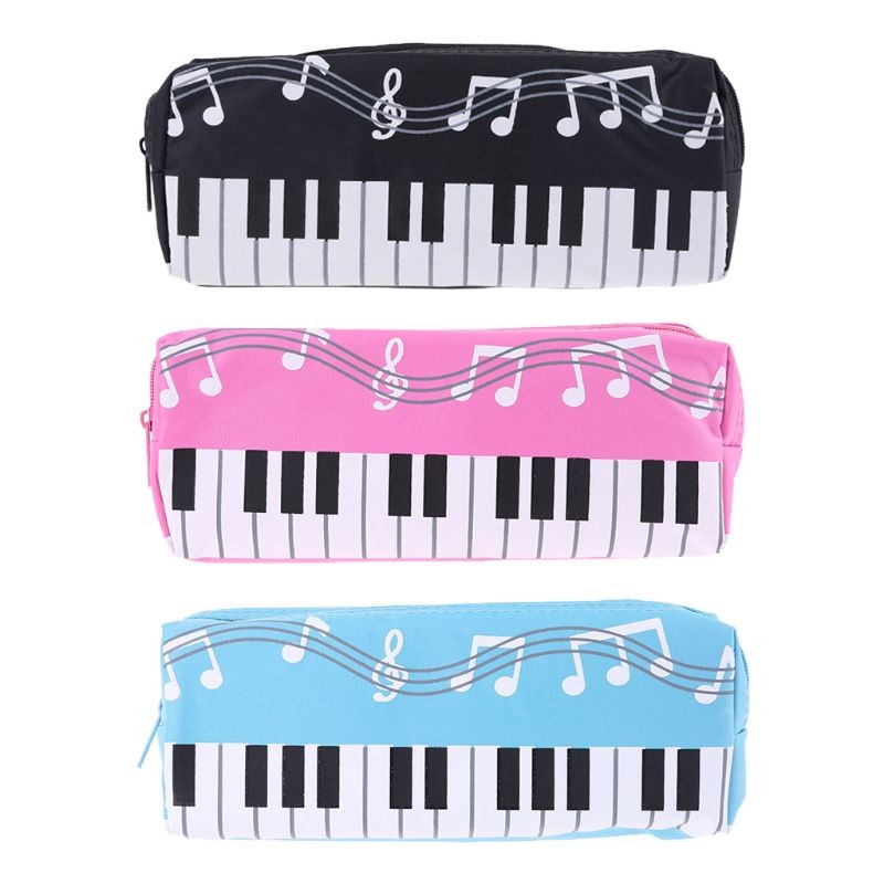 

Music Notes Piano Keyboard Pencil for Case Large Capacity Pen Bags Stationery Office School Student Gifts