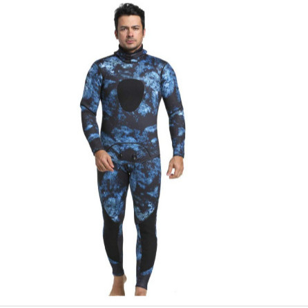 [Fast Delivery] Dive&Sail Spearfishing Suit Camo Dive SpearFishing Wetsuit for Men One Piece With Ho
