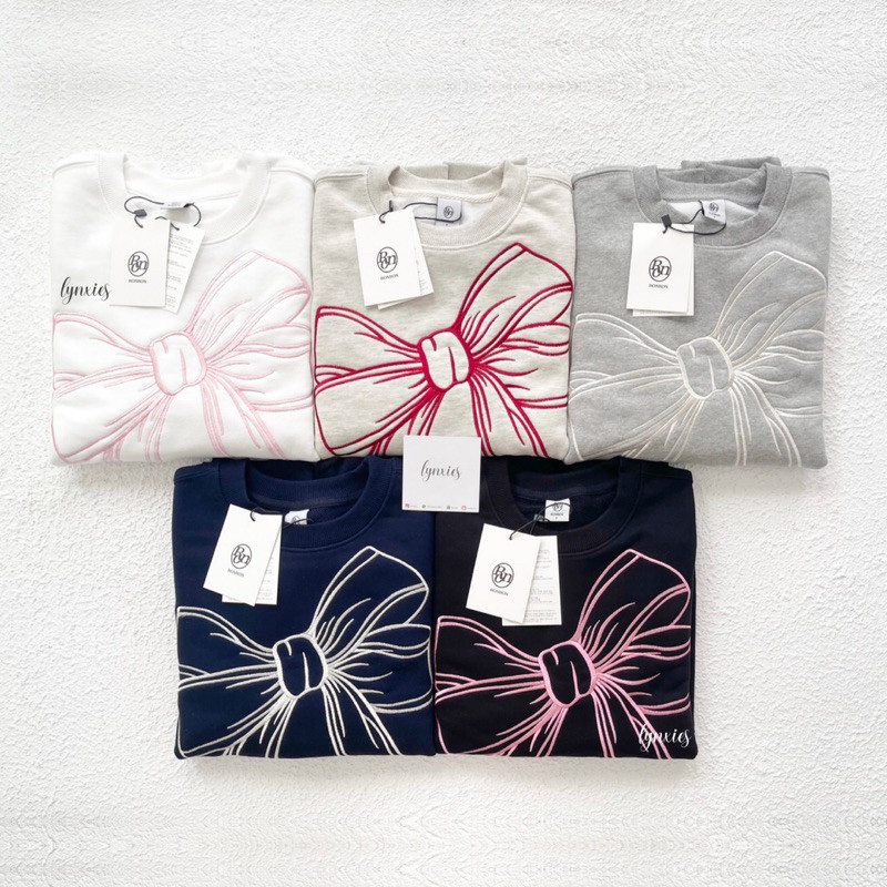 RONRON BIG RIBBON LINE SWEATSHIRT