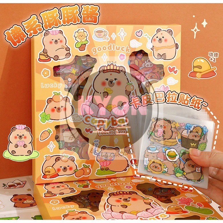 

KYON | Stiker 2D Box CAPYBARA / Sticker Lucu Aesthetic KARAKTER CAPPYBARA Untuk Deco DIY Botol Casing HP Gantungan