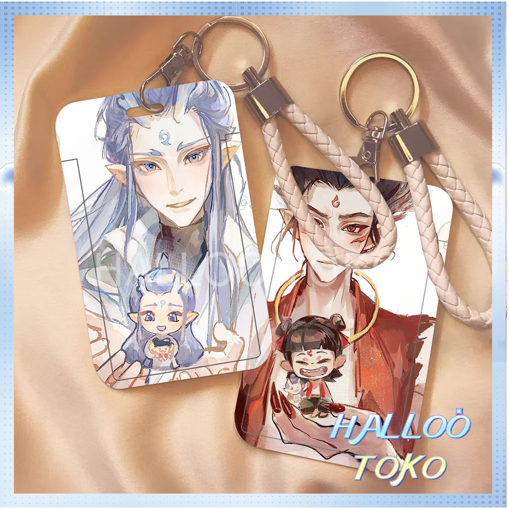 

【Diskon Lebaran】ID CARD HOLDER MOTIF KAWAII TEMPAT KARTU PHOTOCARD PHOTO CARD Pelindung + Tali,Nezha Dan Ao Bing Bergerak Saling Ke Arah Satu Sama Lain