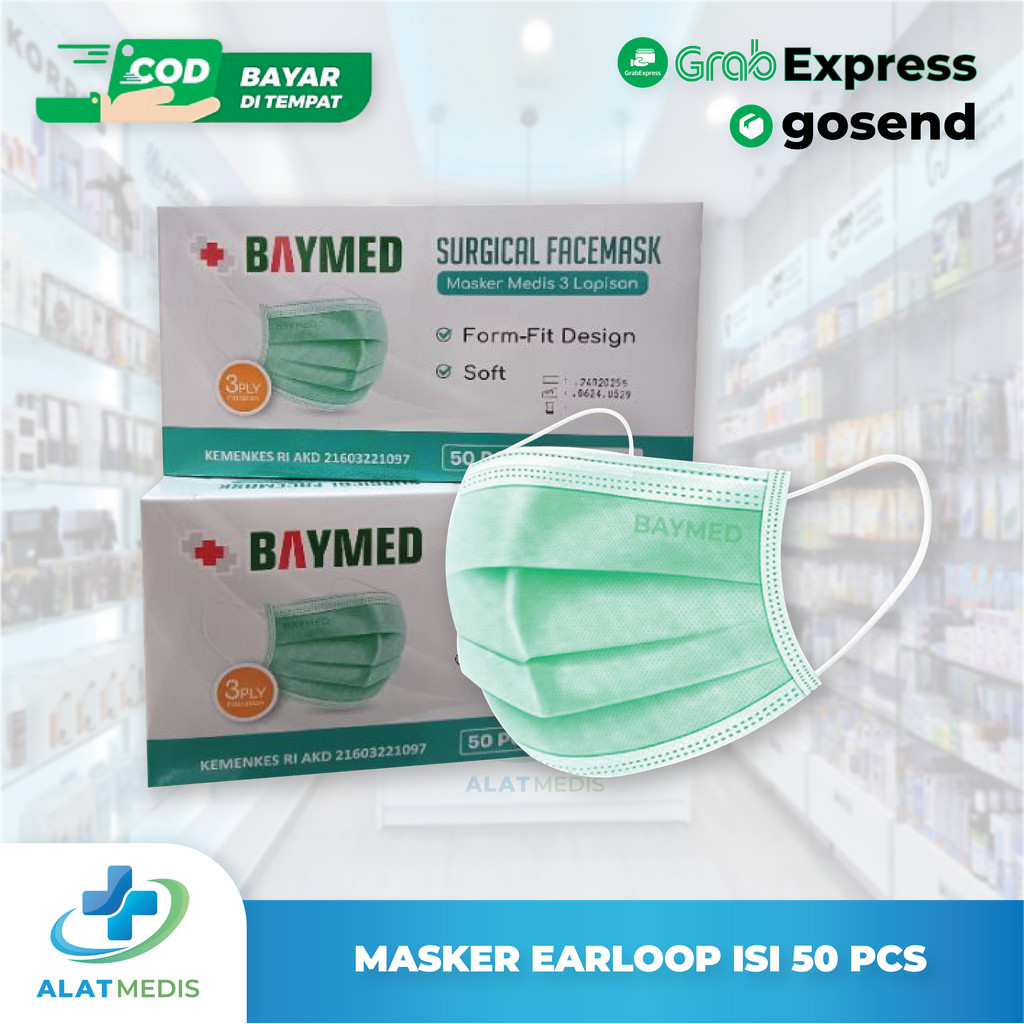 Masker Earloop Baymed Isi 50 Pcs