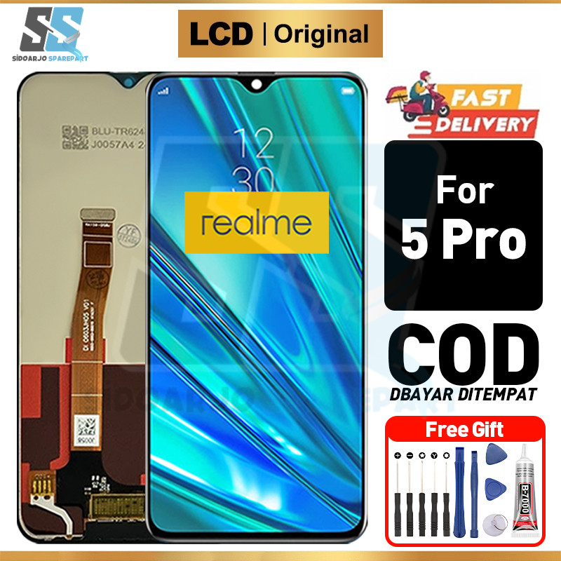 LCD Realme 5 PRO Original 100% Fullset Ori hp Touchscreen asli For Glass Touch Screen Digitizer