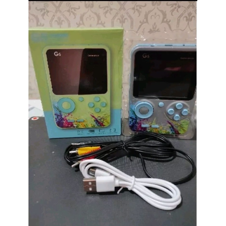 BEST -Gameboy G5 / Game Boy Game Retro 500 In 1 - Merah Jambu, 2-Player