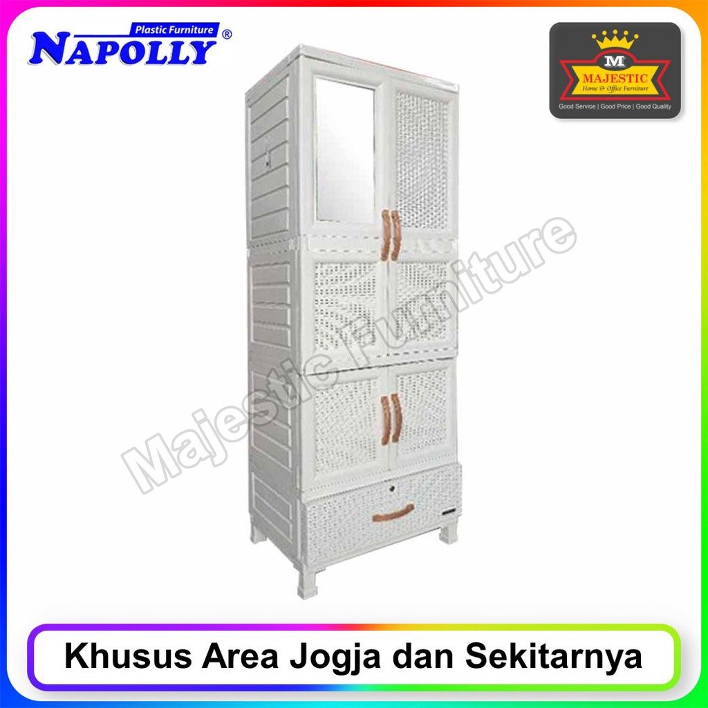 Lemari Plastik Napolly CABRO 2G4 XU 1DC (Jogja)