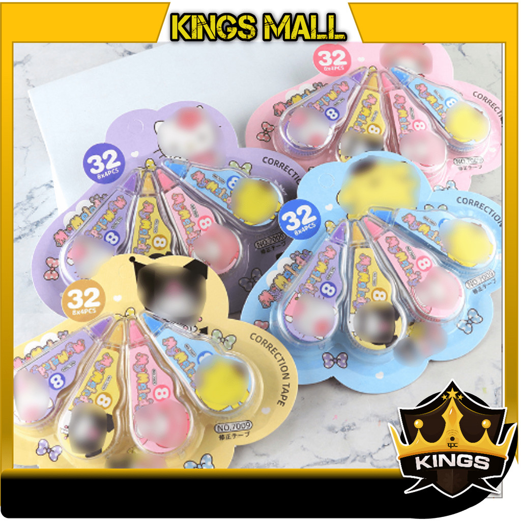 

KINGS - S5740 Penghapus Pulpen Roll Correction Tape / Tipe-x Lucu Kecil / Tipe x Roll / Tipe x Kertas / Tipex Roll Murah