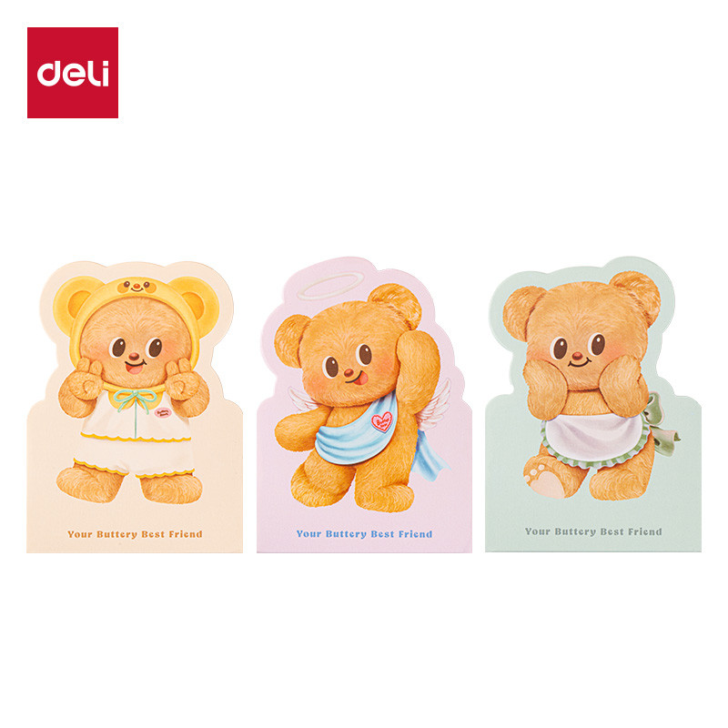 

Deli x Butterbear | Buku Catatan (Notepad) Karakter Beruang | 80 Lembar | HY208