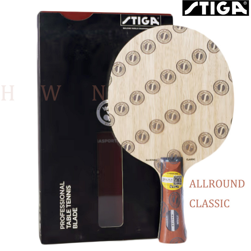 Genuine STIGA Allround Classic Table Tennis Blade 5 Ply Pure Wood Lightweight Ping Pong Blade with G