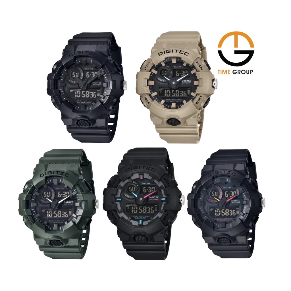 JAM TANGAN PRIA DIGITEC DA2112 DA-2112 DA2112T DA-2112 RUBBER STRAP ORIGINAL