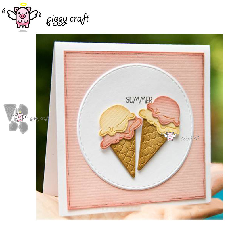 

Piggy Craft metal cutting dies cut die mold New Ice cream decoration Scrapbook paper craft knife mould blade punch stencils dies