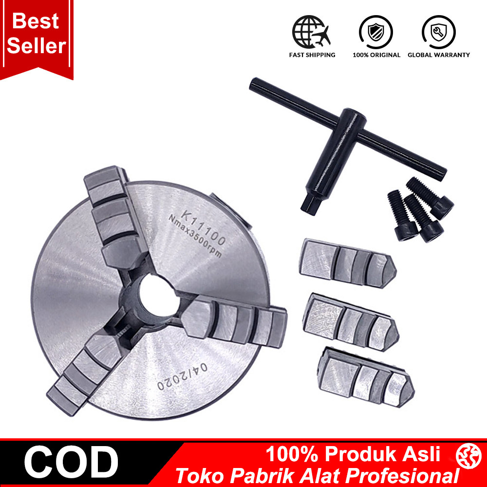 chuck bubut 4inch 3 jaw - klaw bubut 4" 3jaw - klaw 4 inch kaki3 - chuck bubut 4 inch kaki 3 - cekam