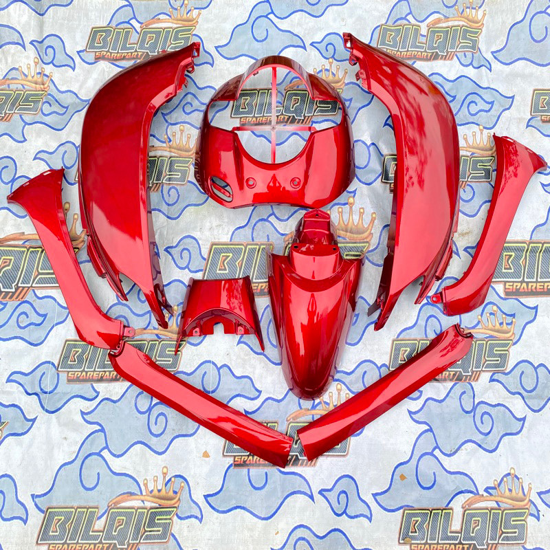 Body scoopy 2018 cover full set body halus scoopy fi esp tahun 2017 2018 2019 warna merah candy
