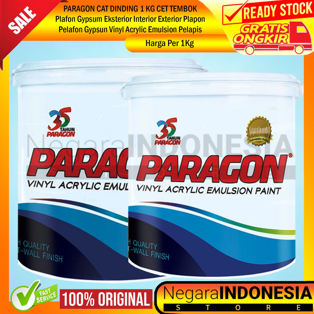 Paragon 1 Kg Dinding Cat Pelafon Gypsun Gifsum Gifsun Gipsun Gipsum Tembok Luar Dalam Pragon Vinyl A