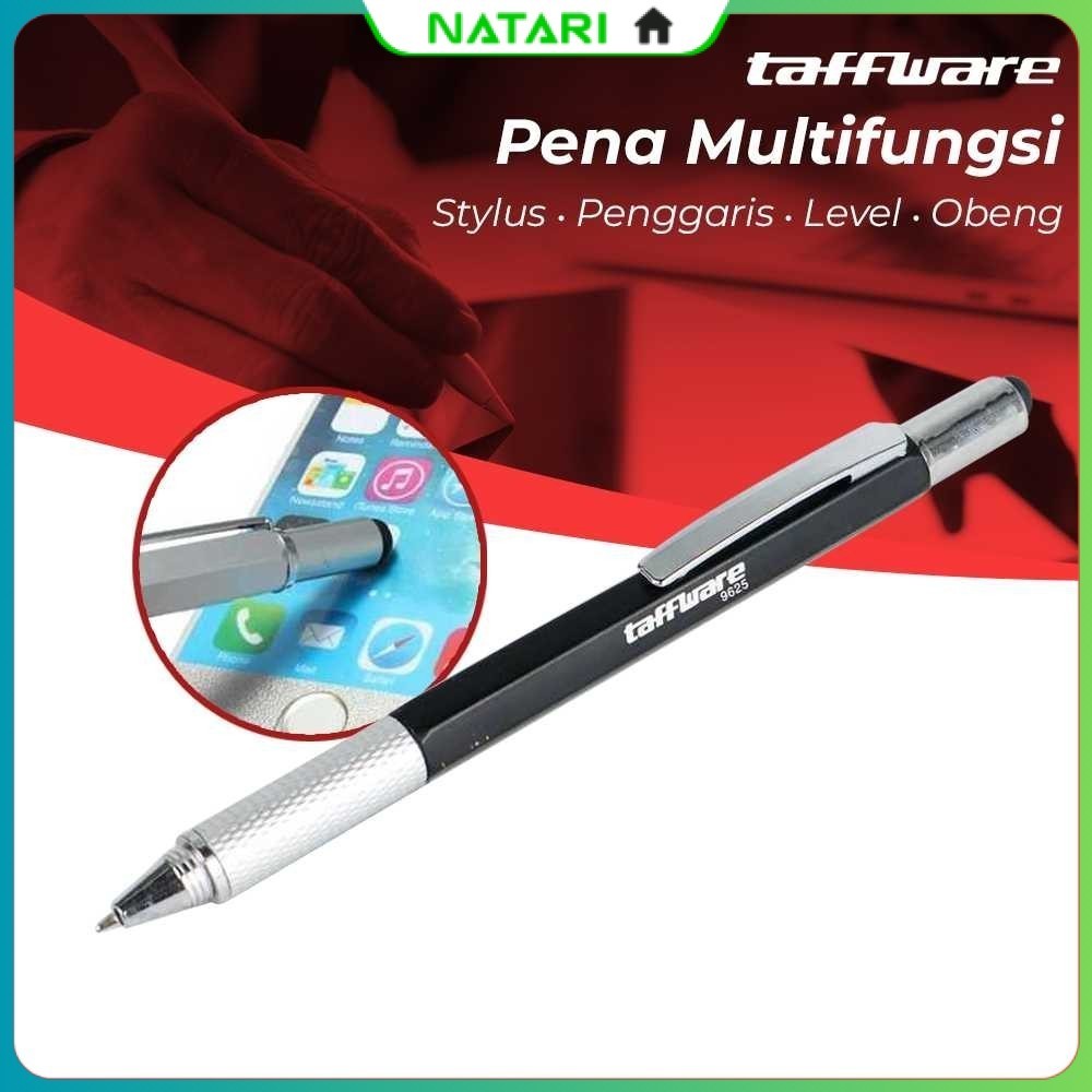 

Taffware Pena Multifungsi Plastik Stylus Penggaris Waterpass Obeng - 9625