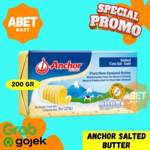 

Butter Anchor Salted 200Gr - 200 Gr 2 Ons Mentega Premium Ancor Kotak Pcs Pak Dus