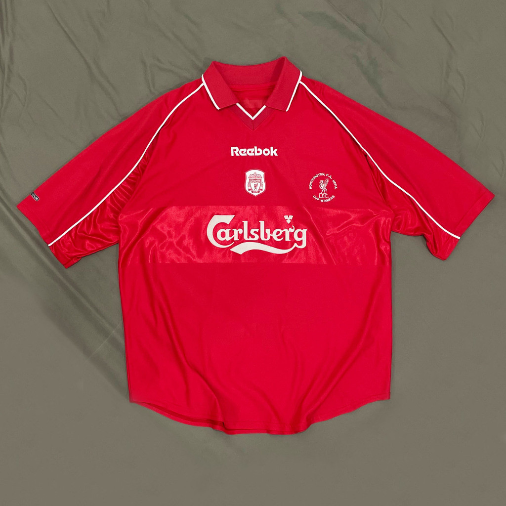 ( BISA COD ) JERSEY BAJU BOLA PRIA Original Reebok Liverpool Home Kit 2000 2001 2002  Vintage GRADE 