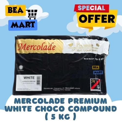 

Mercolade Premium WHITE Chocolate Compound 5kg | Coklat Batangan / Cokelat Blok PUTIH Kompon 5 kg