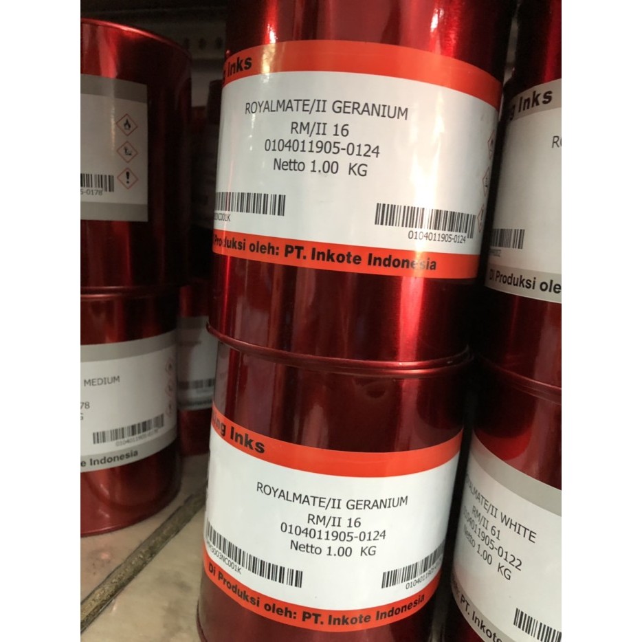 

Terjangkau PROMO Cat printing sablon royalmate RM 16 geranium merah hati