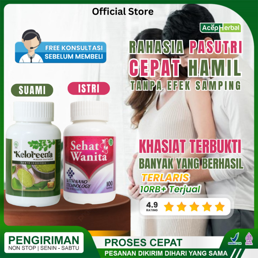 

Paket Promil Obat Kesuburan Pria Wanita Penyubur Kandungan dan Sperma Agar Cepat Hamil ahcn Herbal Alami