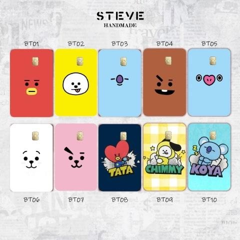 Flazz Gen 2 Emoney Brizzi Tapcash Custom BTS21 Cartoon Edition Custom Kartu UV Print I Kartu Etoll