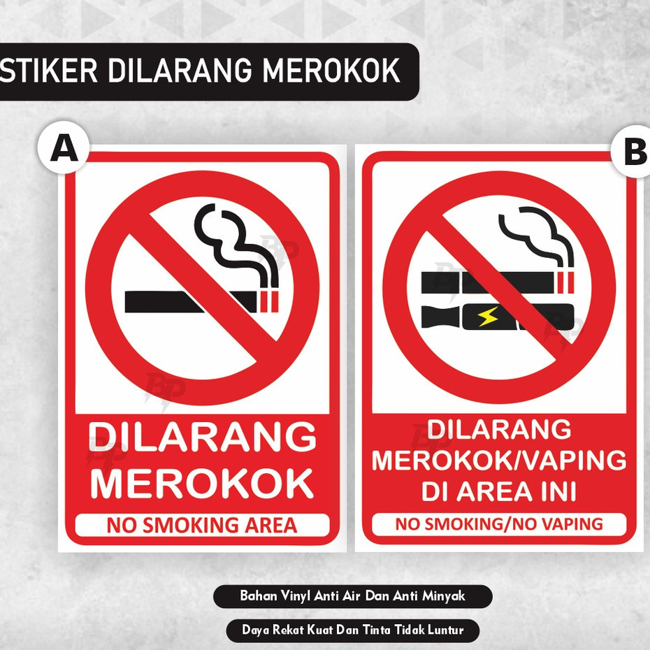 

Stiker Cutting Dilarang Merokok Dilarangvaping