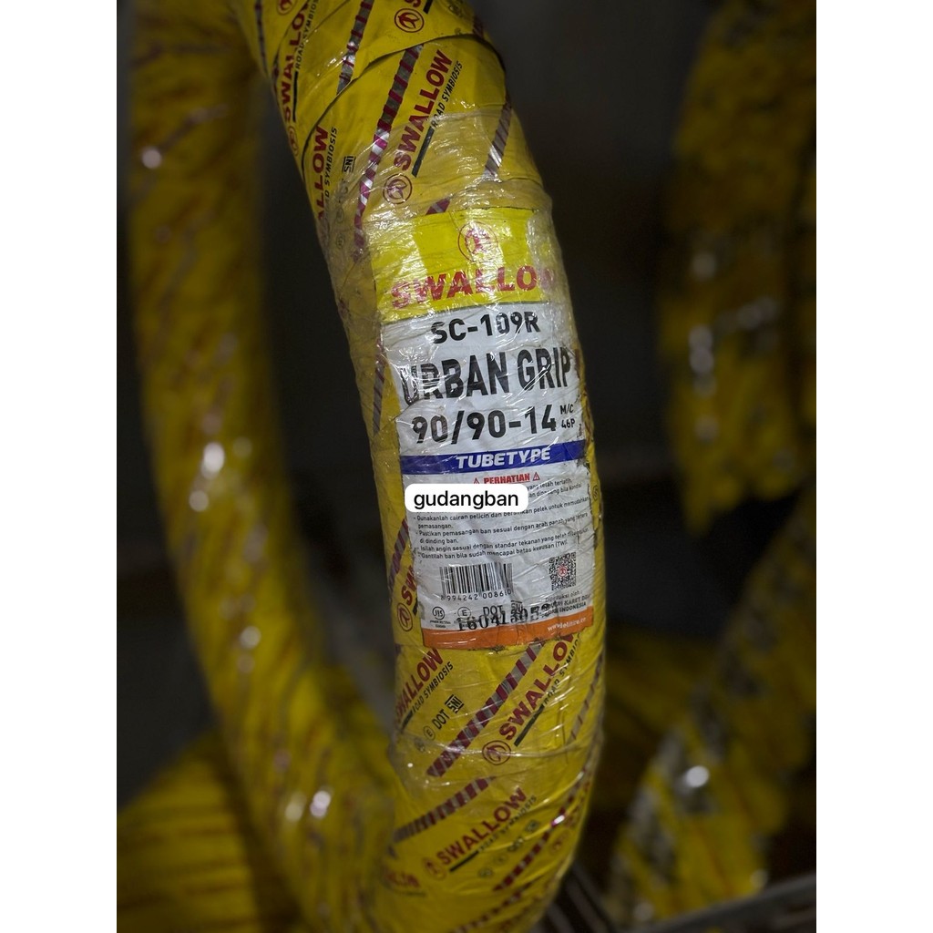 ( TUBETYPE ) SC109 URBAN GRIP 90 90 14 NON TUBELESS SWALLOW SC - 109R Ban Motor Matic Mio Beat Vario