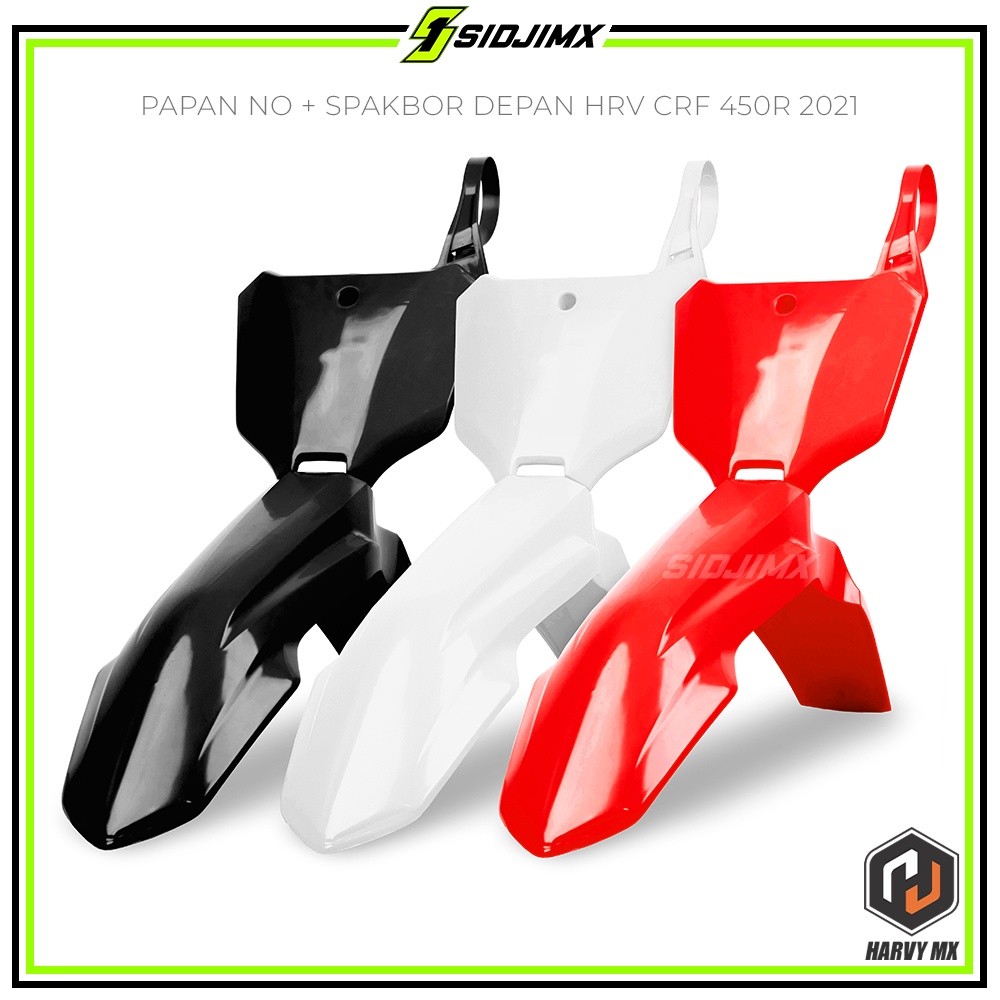 SANRIRINTOJAYASHOP Papan Plat Nomer Nomor Slebor Spakbor Depan HRV KLX CRF WR 155 Model CRF 450 R
