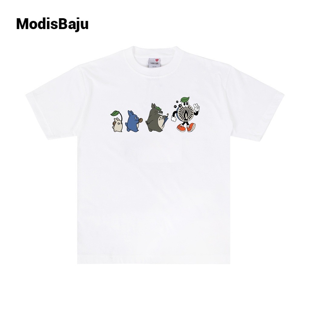 ModisBaju Kaos Totoro - Putih