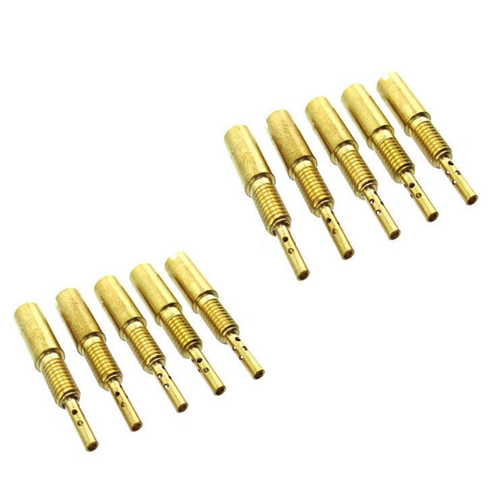 10Pcs Motorcycle Carburetor Main Jet Carburettor Main Nozzle Gauge Nozzle for Mikuni 34 HS40 HSR VM2