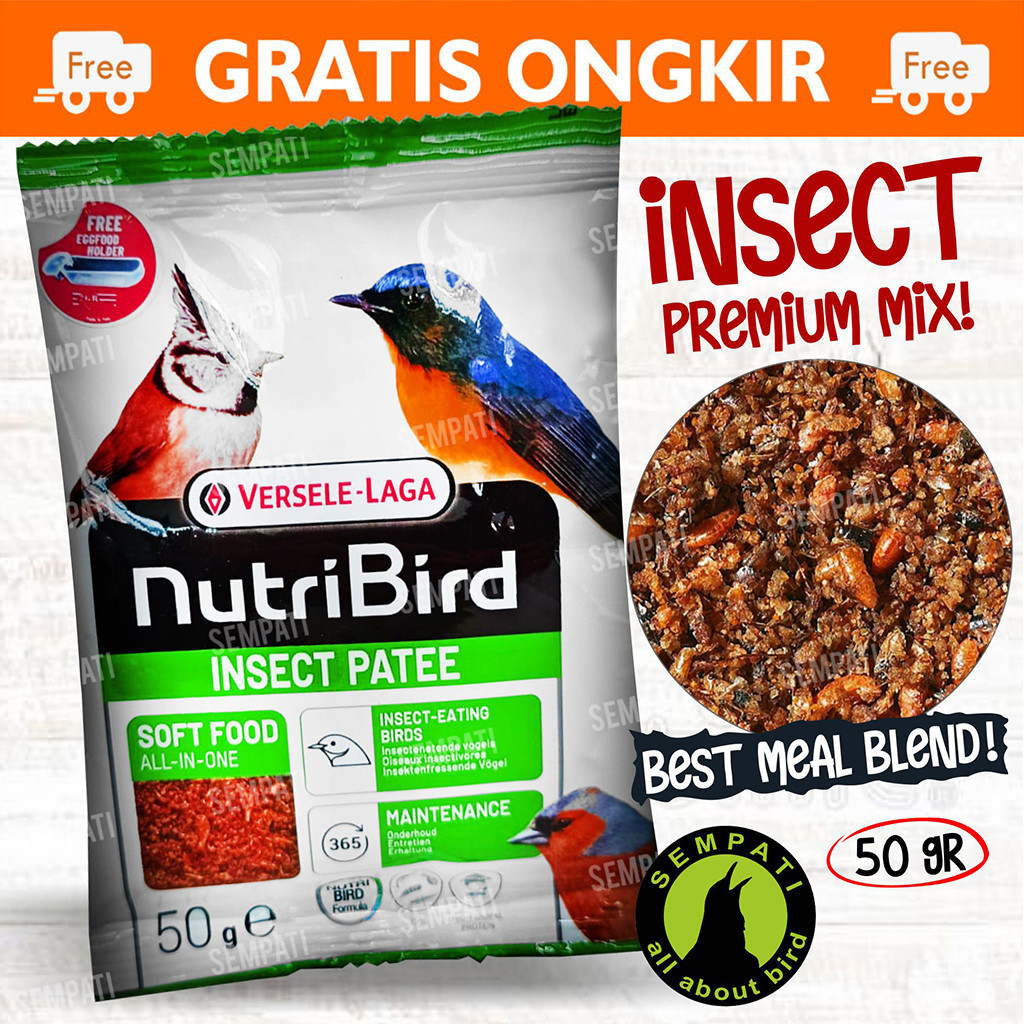 SEMPATI Nutribird Insect Patee Patte Versele Laga 50gr Voer Pur Import Pakan Burung Murai Kacer
