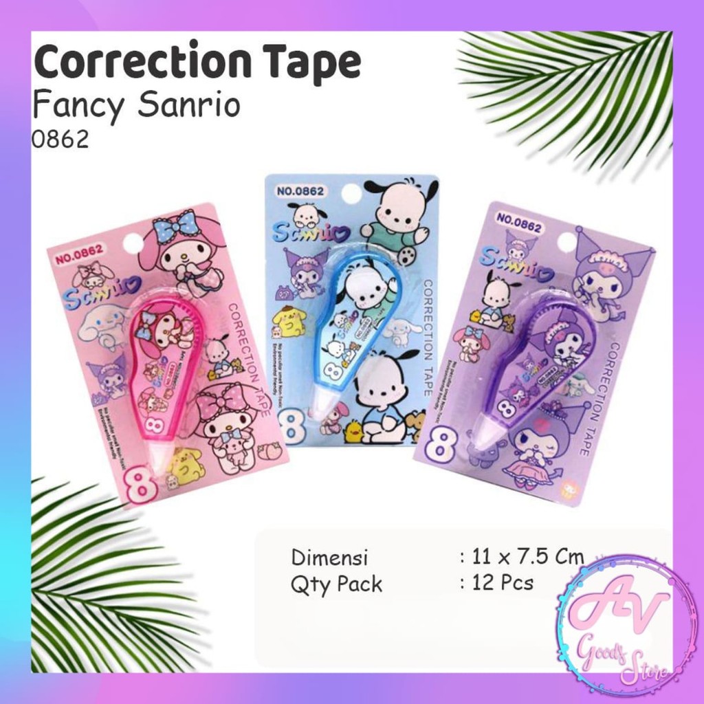 

CORRECTION TAPE KECIL TIPE 8 KARAKTER SANS BT / TIP EX PITA FANCY / TIP EX KERTAS FANCY KOREA JAPAN