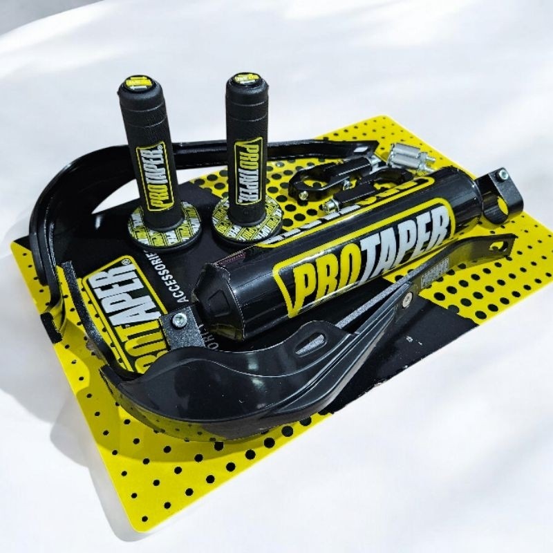 Paket 4 in 1 Handguard Protaper + Busa Palang Stang + Grip Donat Protaper D-Tracker Supermoto KLX Tr