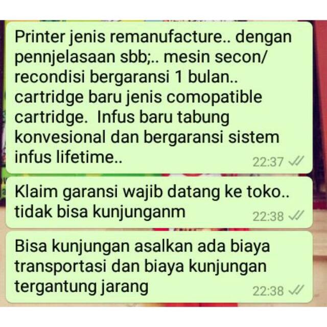 Printer canon ip2770 + infus remanufacture