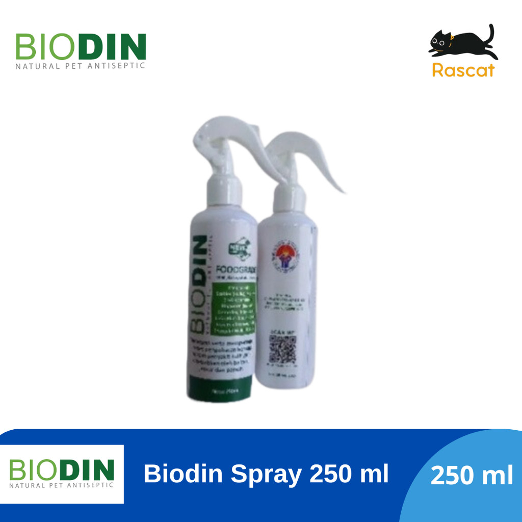 Biodin Spray 250 ML Obat PMK Sapi Natural Pet Antiseptic
