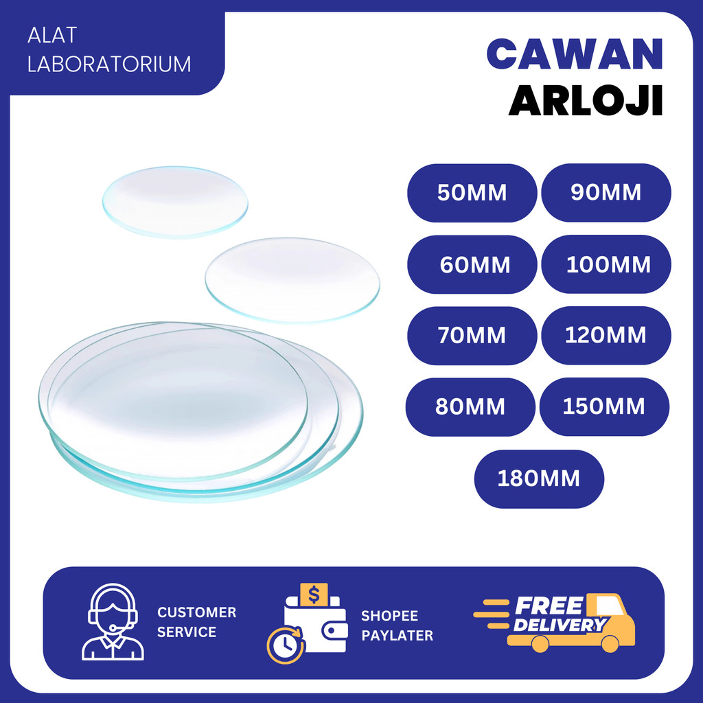 HEBEI Cawan Arloji Kaca / Watch Glass 70mm