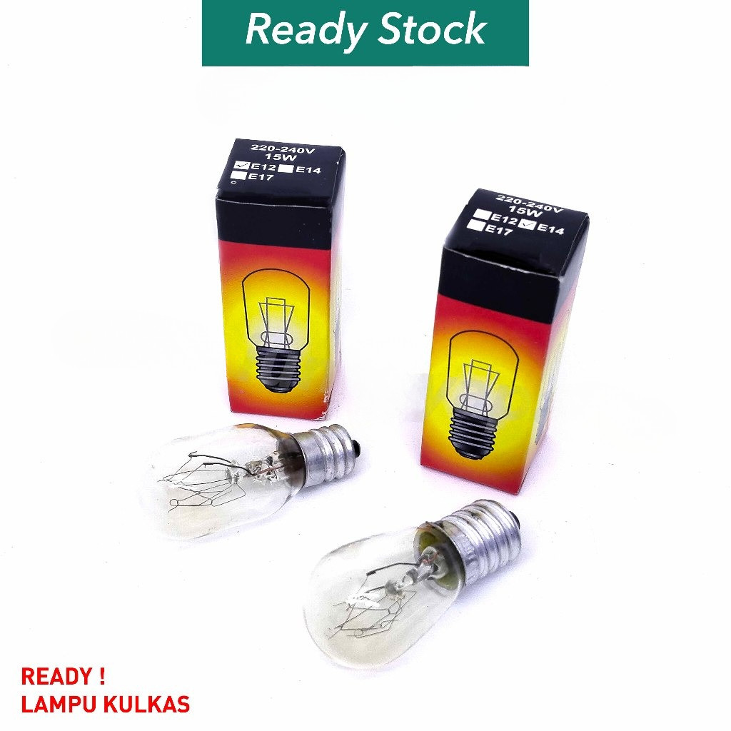 Lampu Kulkas / Freezer / Showcase Ukuran Drat E12 E14 / Refrigerator Lamp Bohlam Kecil