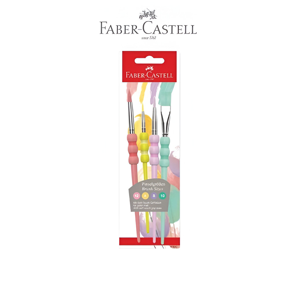 

Kuas Lukis Faber Castell Set 4 / Grip Brush Kuas Lukis Set 4 Warna Pastel 481620