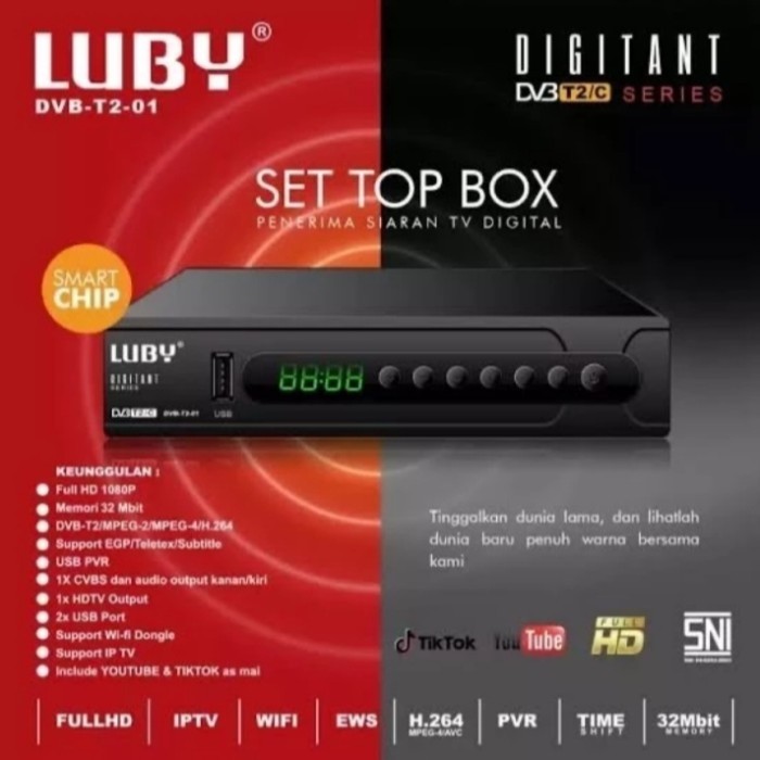 JJ99 Set Top Box DVB-T2/DVB-C (Pengganti SKYBOX) - Luby